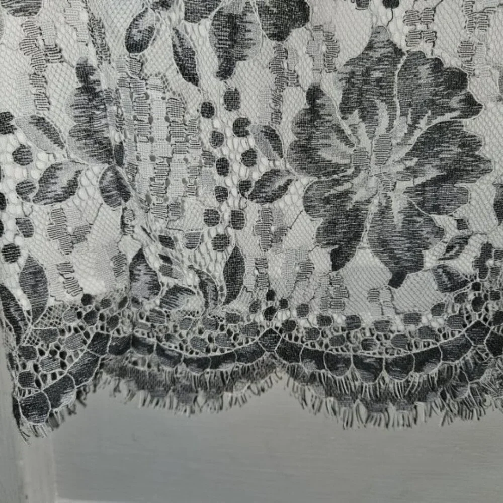 CREATION L Gray Floral Print Fully Lined Lace Skirt Ladies Size 10 - Picture 4 of 6
